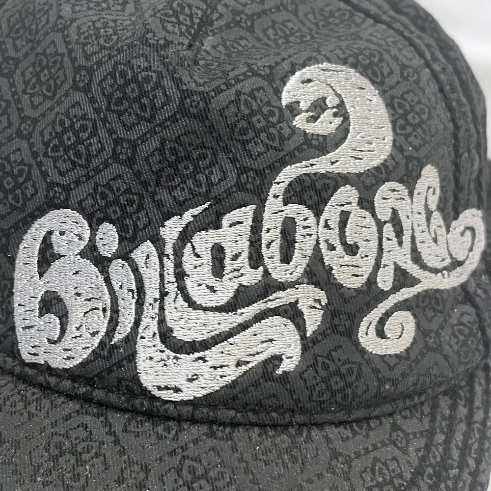 Vintage Billabong Snapback Hat Geometric Embroidered Rope Stitching Black
